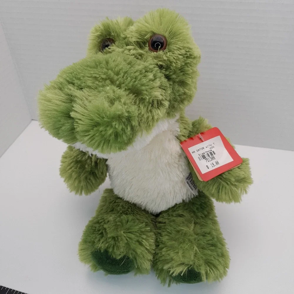 Aurora World Green Alligator Plush Stuffed Animal Shaggy Gator 9 Inch 751308